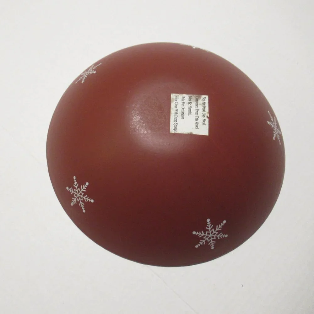 Wood Snowman Bowl